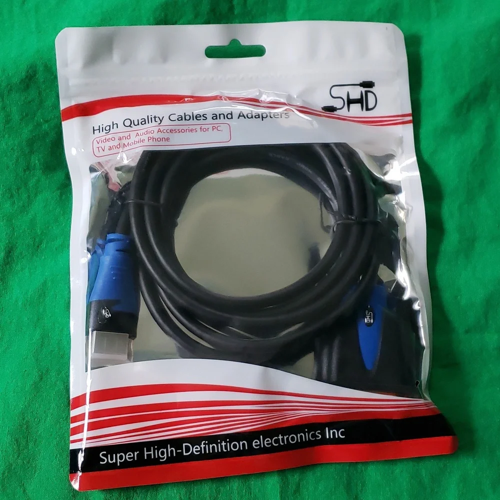 SHD HDMI Male to DVI Male Cable 6 ft. Blue New